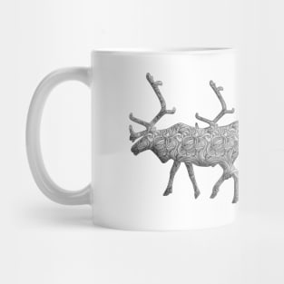 Silver Reindeer Mug